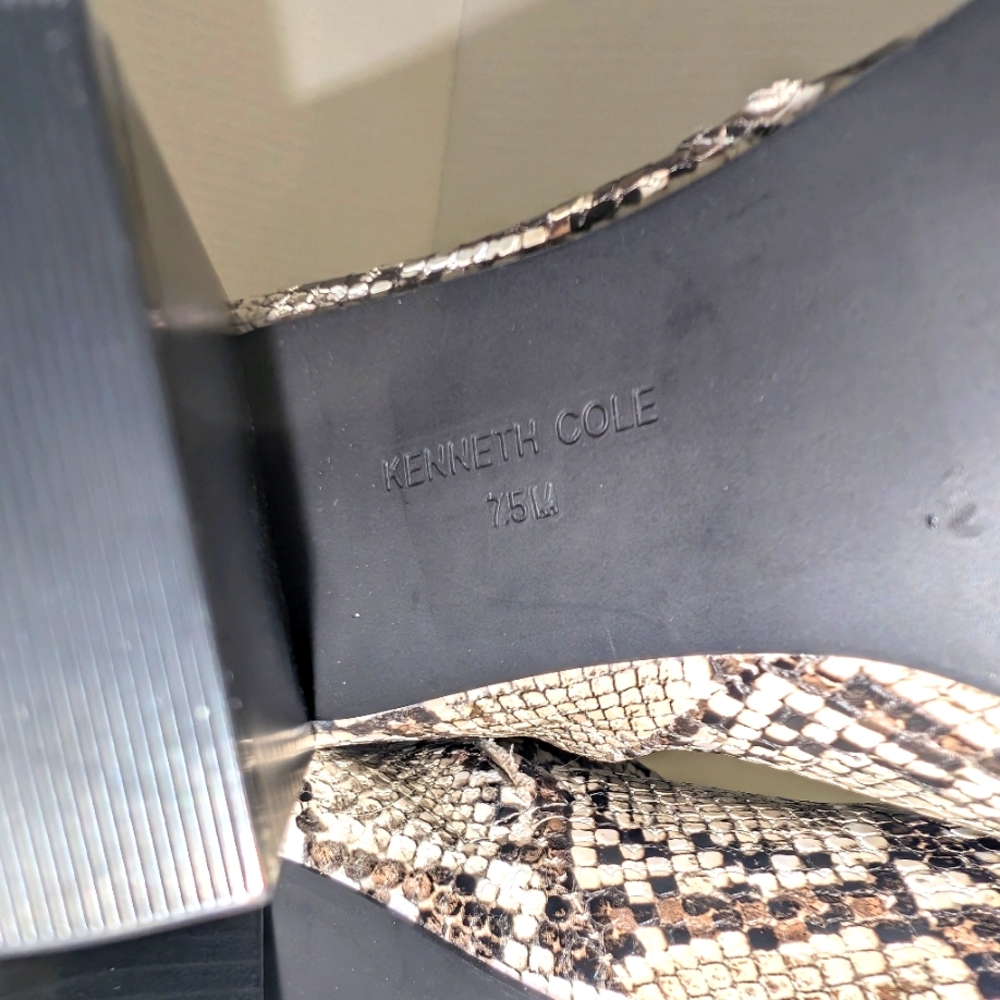 Kenneth Cole New York Snakeskin Print‎ High Boots Block Heel NWOB Size 7.5 - Picture 8 of 13